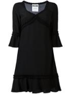 Moschino Flared Silk Dress, Women's, Size: 42, Black, Silk