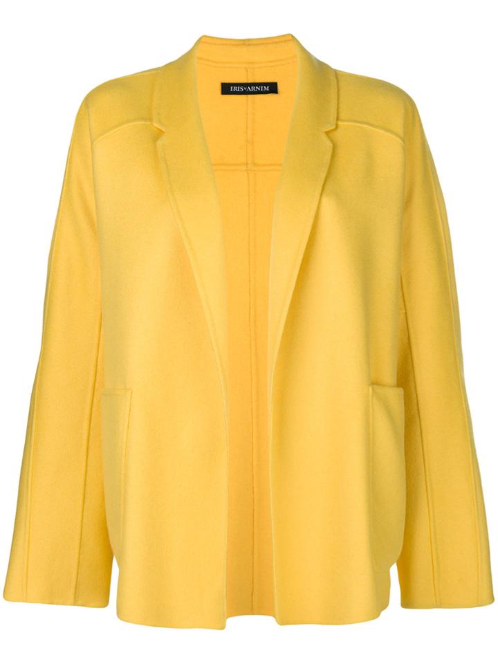 Iris Von Arnim Classic Open Front Coat - Yellow & Orange