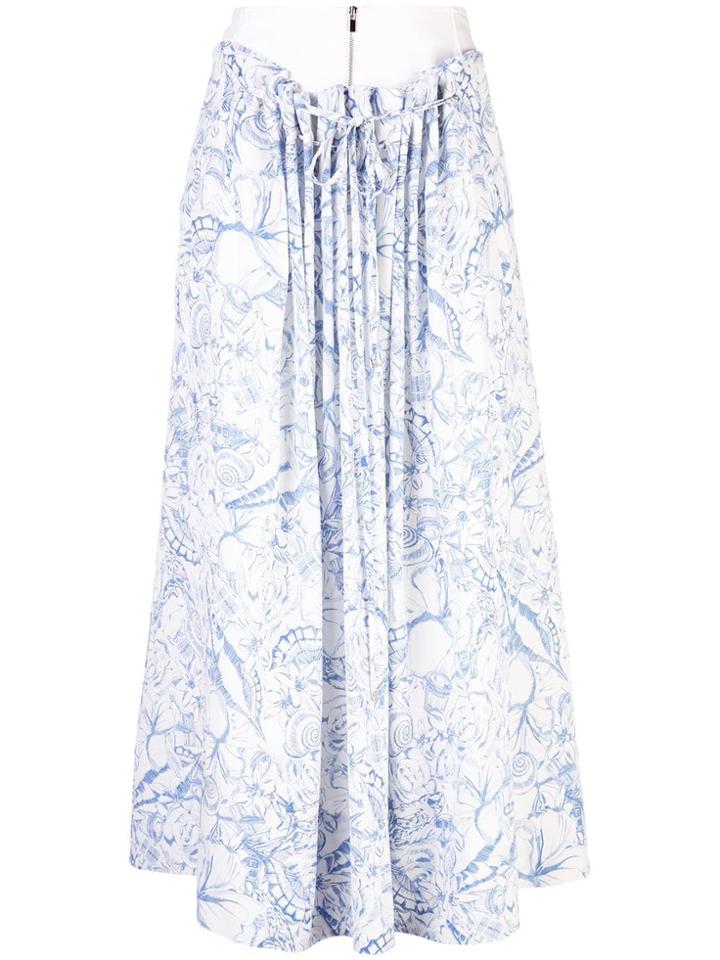 Tibi Isa Toile Double Waist Skirt - White