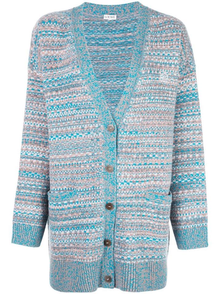 Loewe Crochet Knit Cardigan - Blue