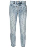 Filles A Papa Crystal Wave Skinny Jeans - Blue