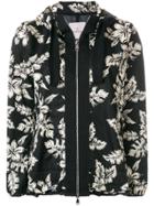 Moncler Morion Floral Print Jacket - Black