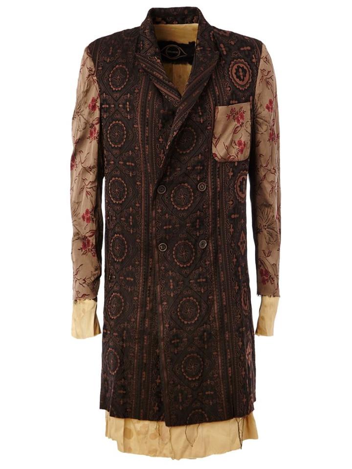 Uma Wang Embroidered Double Breasted Coat