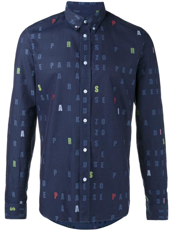Kenzo - Paradise Button Down Shirt - Men - Cotton - 42, Blue, Cotton