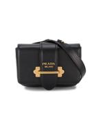 Prada Black Cahier Leather Belt Bag