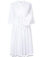 Tome - Front Bow Midi Dress - Women - Cotton - 0, White, Cotton