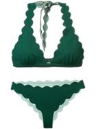 Marysia Scalloped Triangle Bikini - Green