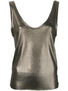 Rta Metallic Effect Tank Top - Gold