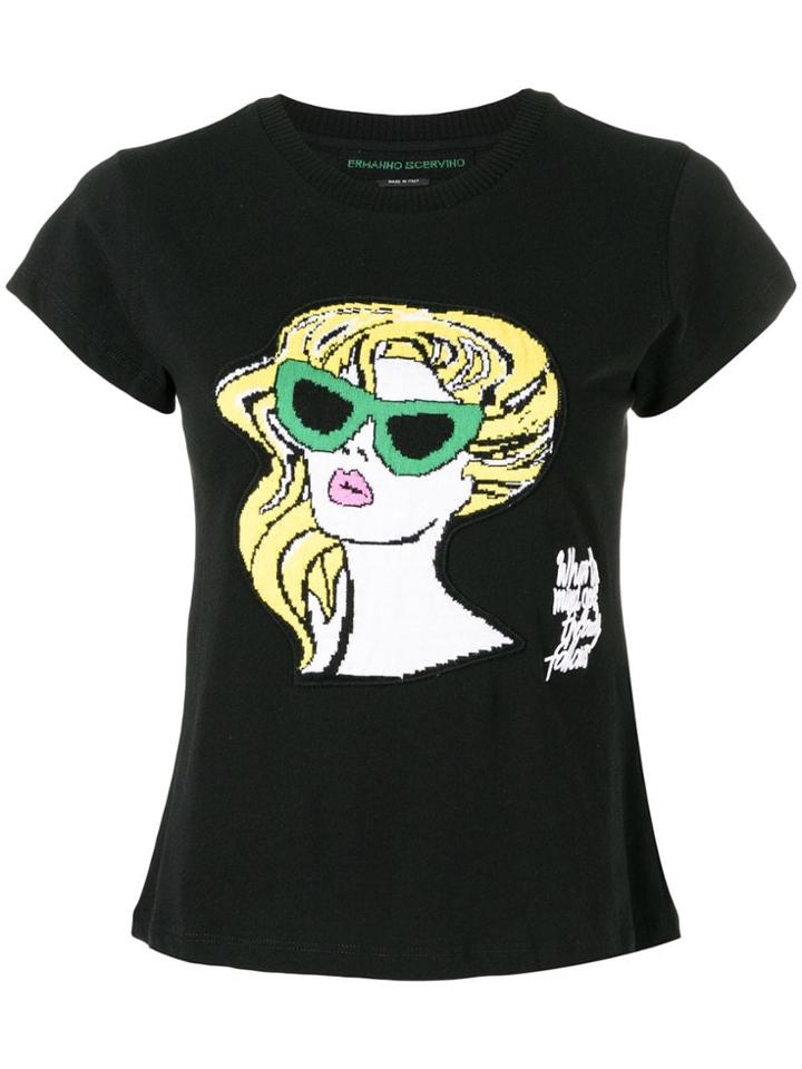 Ermanno Scervino Printed T-shirt - Black