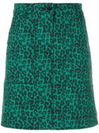 Tomas Maier Leopard Palm Skirt - Green