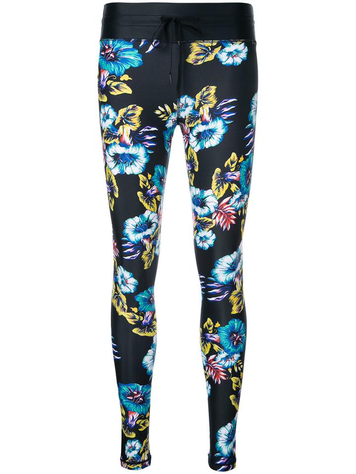 The Upside - Floral Print Leggings - Women - Polyamide - Xs, Black