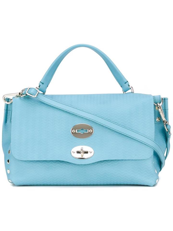 Zanellato 'postina' Small Shoulder Bag, Women's, Blue, Leather