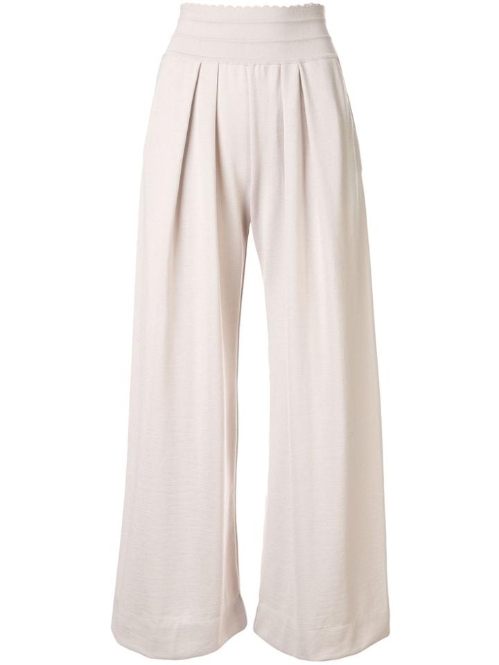Molli Knitted Palazzo Trousers - Pink