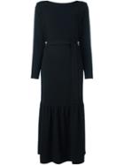 The Row Slash Neck Midi Dress, Women's, Size: Medium, Black, Spandex/elastane/viscose