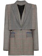 Alexander Mcqueen Prince Of Wales Checked Wool Blazer - Grey