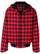 Marcelo Burlon County Of Milan Eagle Checkered Hooded Bomber Jacket -