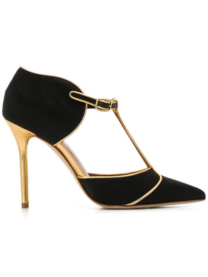 Malone Souliers By Roy Luwolt Sadie T-bar Pumps - Black