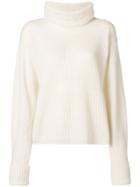 Andrea Ya'aqov Ribbed Turtle Neck Sweater - White