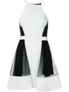 David Koma Side Tulle Ruffle Dress - White