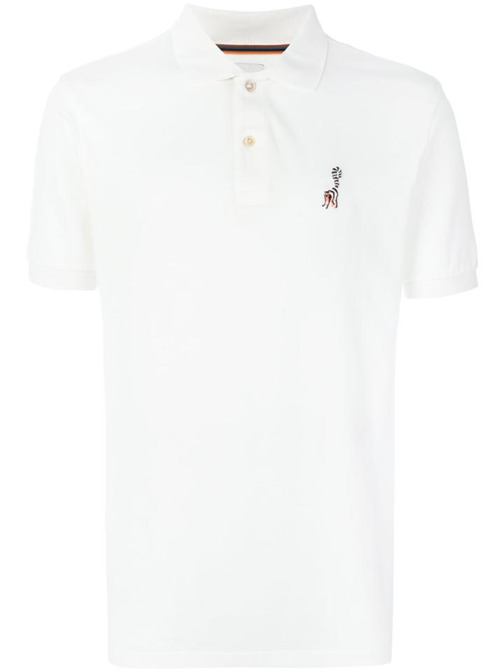 Paul Smith Embroidered Detail Polo Shirt - White