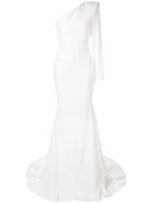 Alex Perry One-shoulder Gown - White