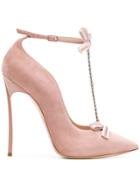 Casadei Blade T-bar Pumps - Pink & Purple