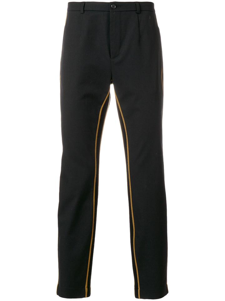 Dolce & Gabbana Piped Trousers - Black