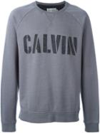Calvin Klein Jeans Logo Print Sweatshirt, Men's, Size: Large, Grey, Cotton/polyester