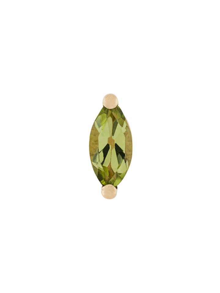 Delfina Delettrez Dots Solitaire Peridot Earring - White