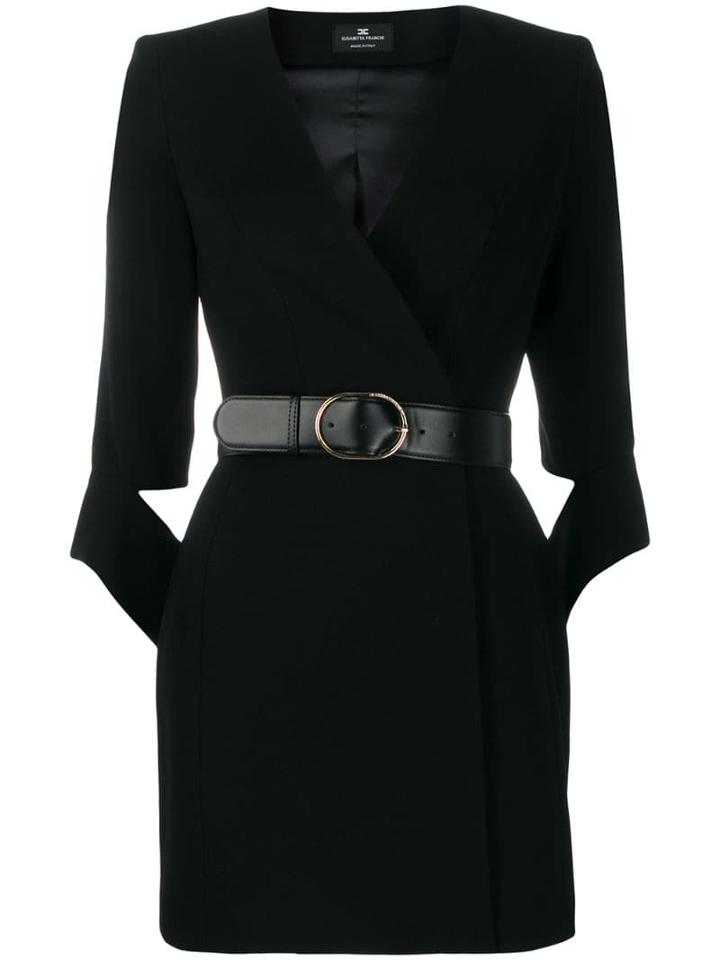 Elisabetta Franchi Belted Waist Dress - Black