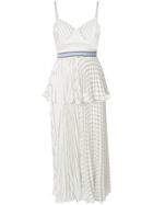 Self-portrait Pleated Two Part Dress - White