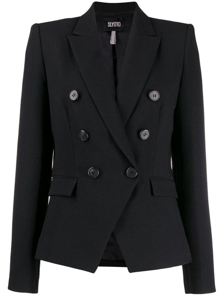 Sly010 Fitted Double-breasted Blazer - Black