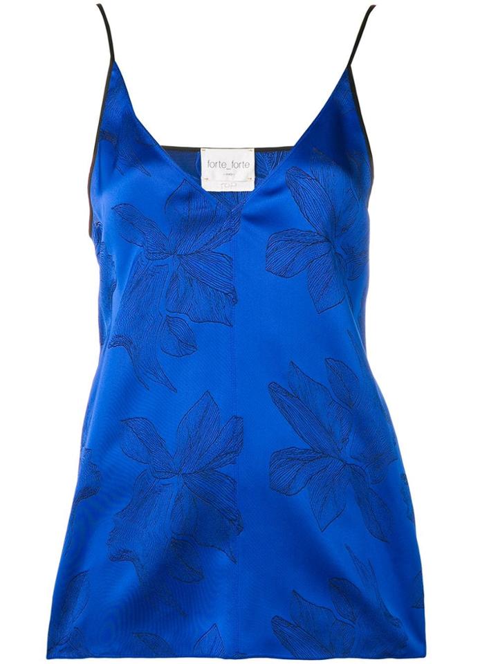 Forte Forte Floral Vest Top - Blue