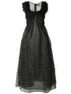Capucci Polka Dot Organza Dress - Black