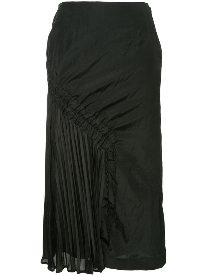 Muller Of Yoshiokubo Side Pleats Skirt - Black
