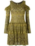 Cecilia Prado - Cold Shoulder Knit Dress - Women - Acrylic/viscose - P, Green, Acrylic/viscose