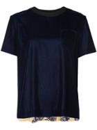 Sacai Plissé Pleated T-shirt - Blue