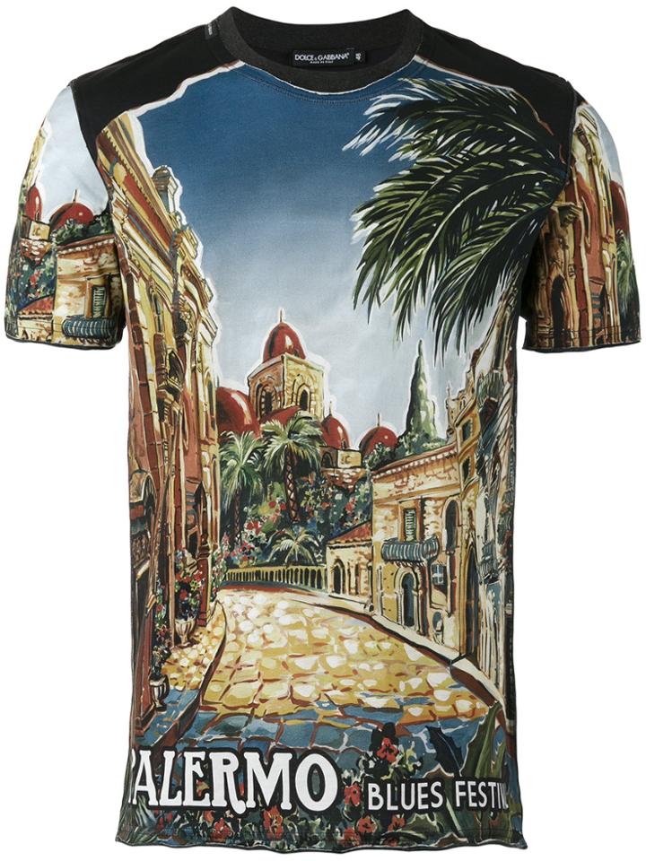 Dolce & Gabbana Palermo Print T-shirt - Multicolour