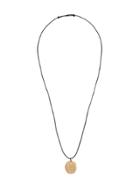 Rosa Maria 18kt Yellow Gold Medal Pendant Necklace - Black And Gold