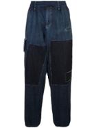 Yohji Yamamoto Patch Denim Trousers - Blue