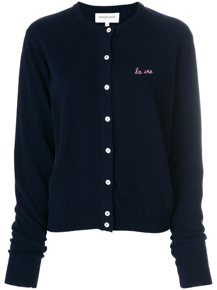 Maison Labiche Button-up Knitted Cardigan - Blue