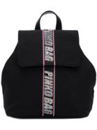 Pinko Embellished Brand Backpack - Black
