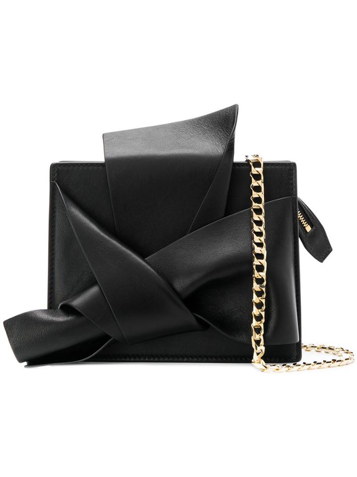No21 Abstract Bow Mini Bag - Black