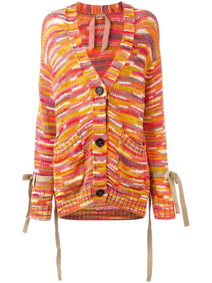 No21 Button Up Cardigan - Yellow & Orange