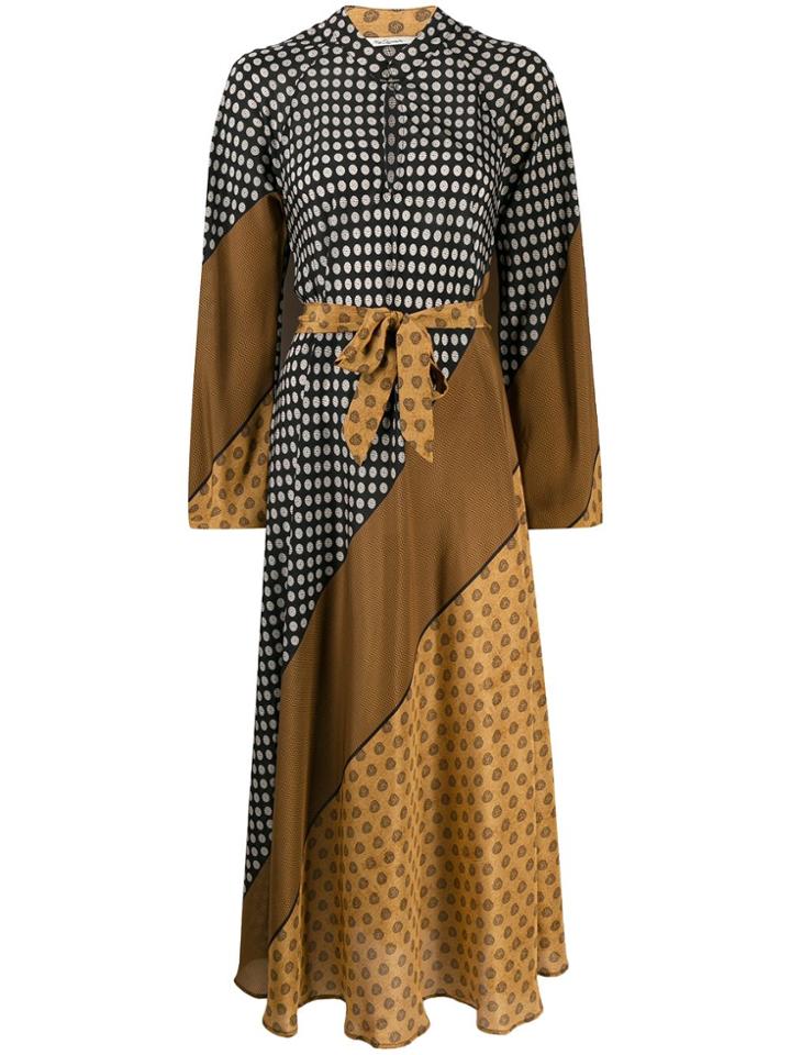 Mes Demoiselles Patchwork Spot Dress - Black