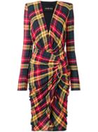 Alexandre Vauthier Checked Print Dress - Red