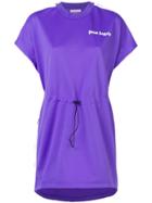 Palm Angels Drawstring T-shirt Dress - Purple