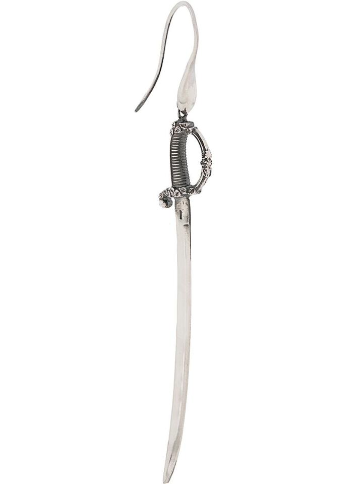 Ugo Cacciatori Single Saber Earring - Silver