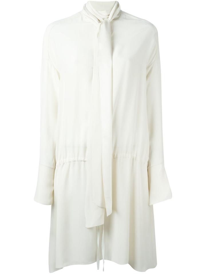 Chloé Neck Scarf Dress - Nude & Neutrals