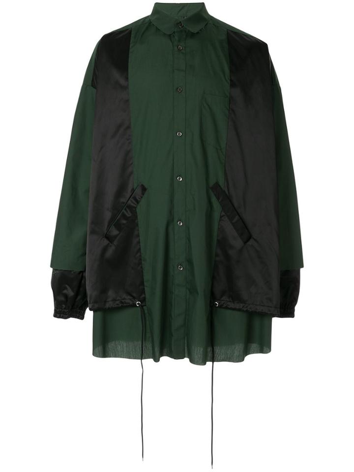Kidill Panelled Shirt Jacket - Blue